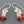 Load image into Gallery viewer, red coral verbena earrings - Makers & Providers