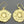 Load image into Gallery viewer, Flat coral disc earrings - 22 Kt gold over silver - Makers & Providers