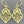 Load image into Gallery viewer, Beaded floral shield earring - 22 Kt gold over silver - Makers & Providers