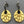 Load image into Gallery viewer, Nouveau fan earring - 22 Kt gold & oxidized on silver - Makers & Providers