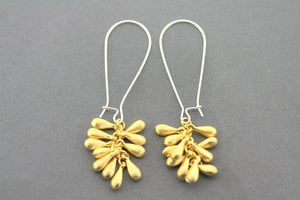 Multi drop earring - 22Kt gold on silver - Makers & Providers
