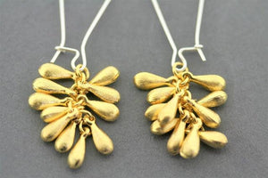 Multi drop earring - 22Kt gold on silver - Makers & Providers