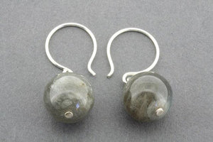 labrodorite ball hook earring - Makers & Providers