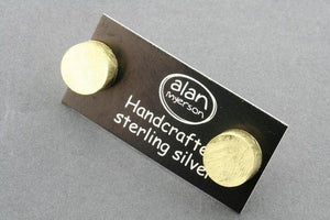 circle stud - sterling silver & gold plated - Makers & Providers