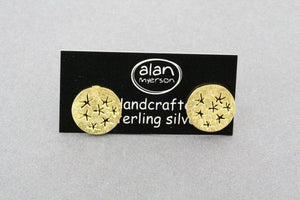 Starry night stud - sterling silver & gold plated - Makers & Providers