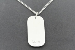 Braille dog tag pendant - love - Makers & Providers