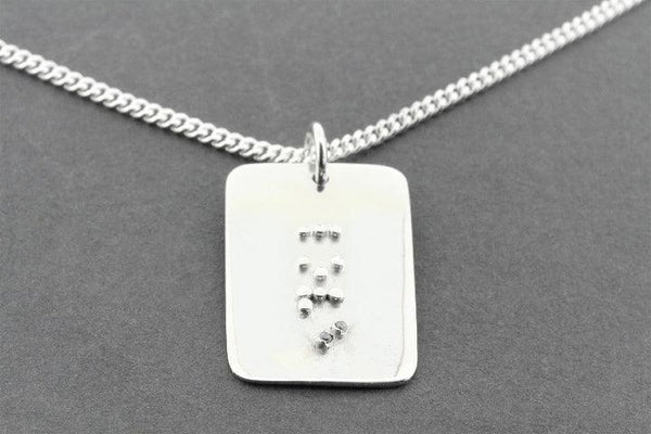 Love braille dog tag pendant necklace - Makers & Providers