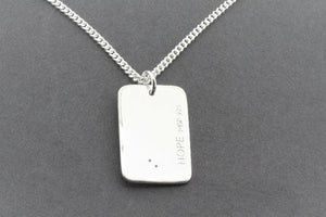 Hope braille dog tag pendant necklace - Makers & Providers