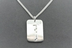 Peace braille dog tag pendant necklace - Makers & Providers