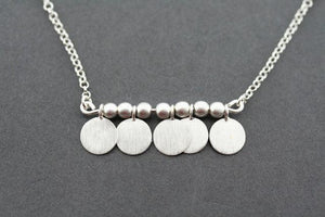 5 disc necklace - sterling silver - Makers & Providers