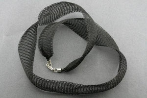 titanium mesh necklace - 45cm - black - Makers & Providers