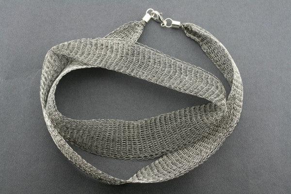 titanium mesh necklace 50cm silver