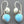 Load image into Gallery viewer, turquoise and pearl silver earrings