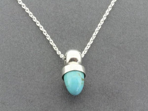 Acorn pendant necklace - turquoise - Makers & Providers
