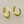 Load image into Gallery viewer, Brass hinge hoops with silver posts
