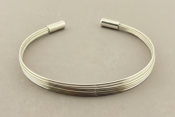 12 strand cuff - sterling silver