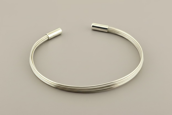 12 strand cuff - sterling silver