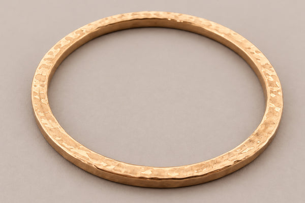 Circular Hammered Bangle – Copper