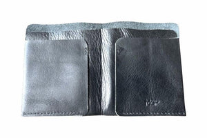 open leather wallet