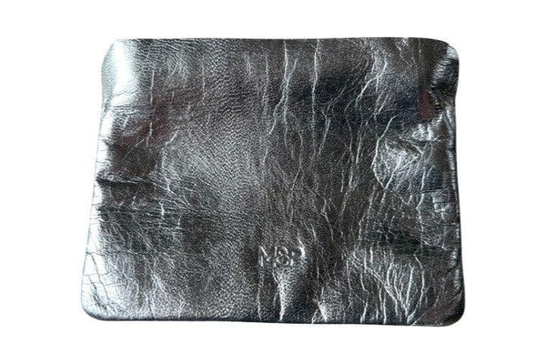 leather zip pouch