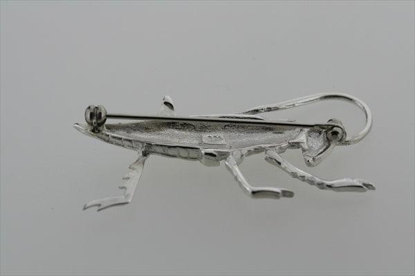 cricket pin - sterling silver