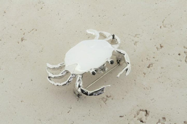 Crab brooch - sterling silver