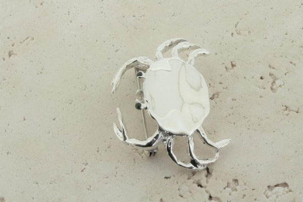 Crab brooch - sterling silver - Makers & Providers