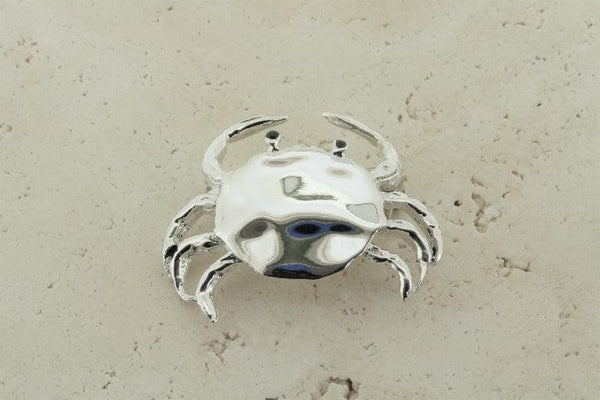 Crab brooch - sterling silver