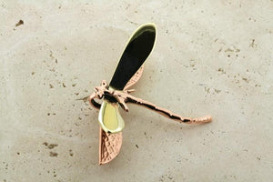 Copper & brass dragonfly brooch / pendant - Makers & Providers