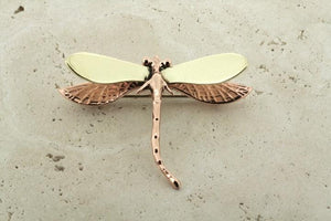 Copper & brass dragonfly brooch / pendant - Makers & Providers