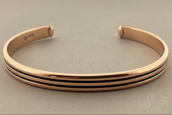2 x ox line copper cuff