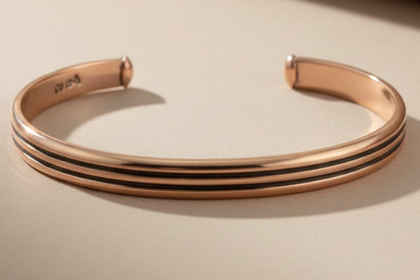 2 x ox line copper cuff