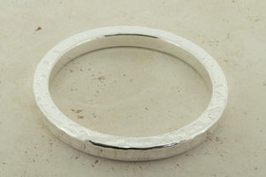 Square edge hammered bangle - Makers & Providers