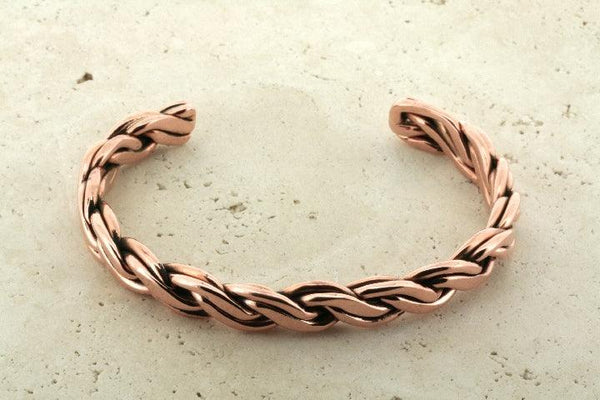 Curve plait cuff - copper - Makers & Providers