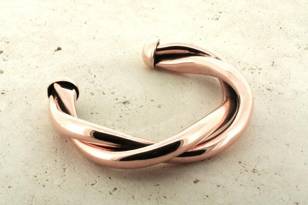 thick plaited tubular cuff - copper - Makers & Providers