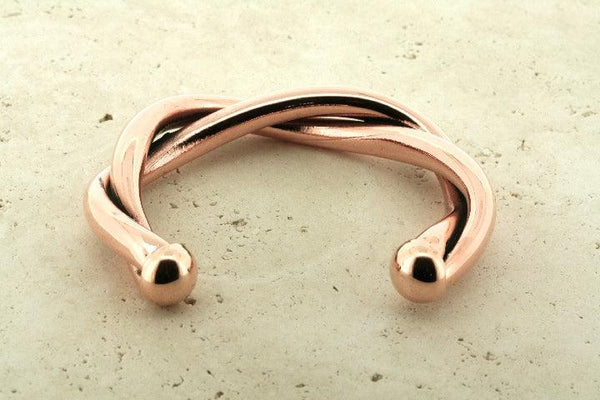 thick plaited tubular cuff - copper - Makers & Providers