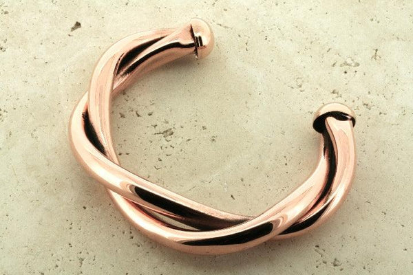 thick plaited tubular cuff - copper - Makers & Providers