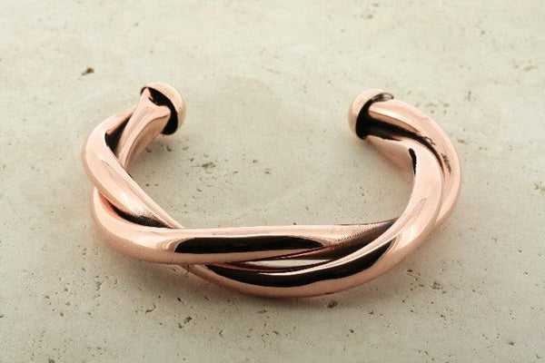 thick plaited tubular cuff - copper - Makers & Providers