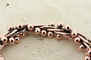 Bead & link rope bracelet - copper - Makers & Providers