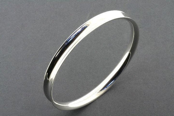 concave edge circle bangle - sterling silver - Makers & Providers