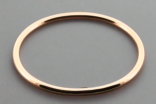 Copper oval tubular bangle - 5mm