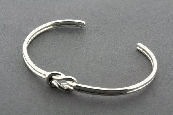 Silver reef knot cuff