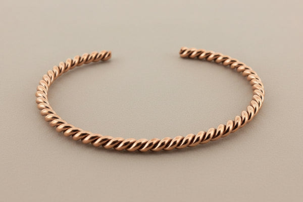 Twisted copper cuff