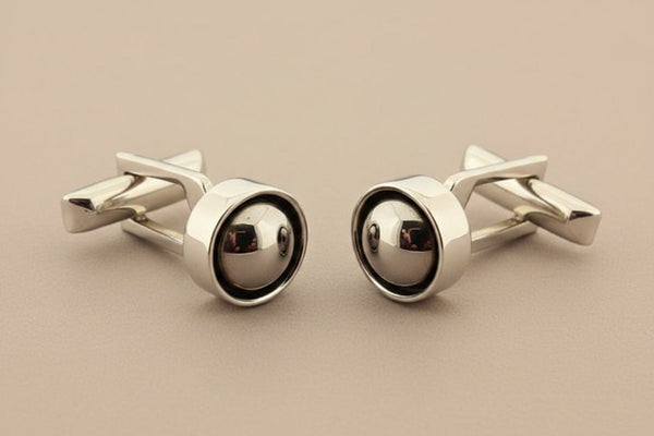 Pair of silver cufflinks 