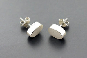 oval cylinder studs - sterling silver - Makers & Providers