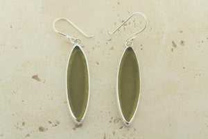olive spear seaglass earring - Makers & Providers