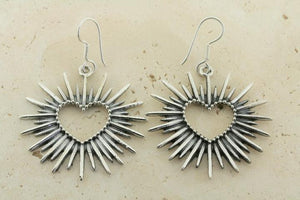 spikey beaded heart earring - Makers & Providers