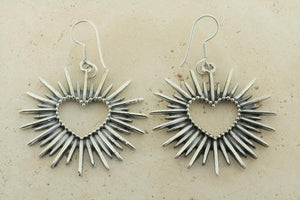 spikey beaded heart earring - Makers & Providers