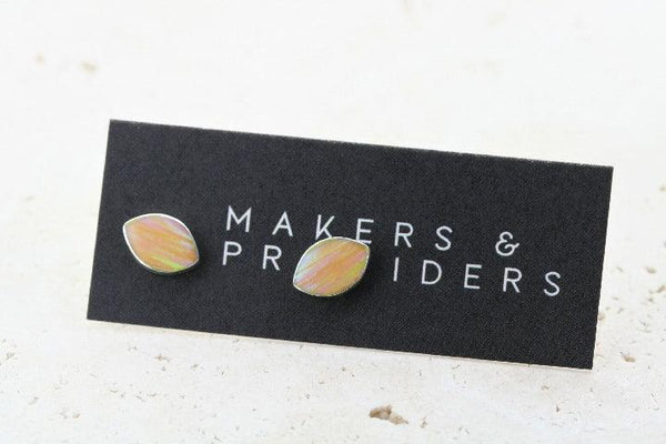 opal stud - seed - yellow lime - Makers & Providers