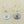 Load image into Gallery viewer, White &amp; blue enamel eye drop earring - small - Makers &amp; Providers
